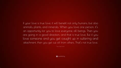 thich nhat hanh quote “if your love is true love it will benefit not only humans but also