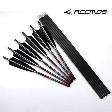 6pc 31inch Carbon Arrow Spine 200 300 400 500 600 700 800 Id 62 Mm