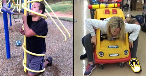 25 Hilarious Times People Got Stuck In The Weirdest Places Bouncy Mustard
