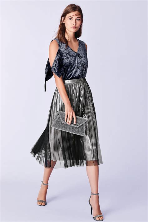 Buy Navy Pleated Tulle Skirt From The Next Uk Online Shop Длинные