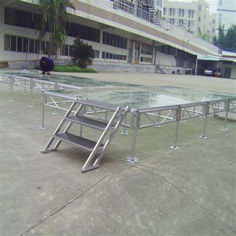 Aluminum Portable Modular Outdoor Event Moving Wood Truss Stage