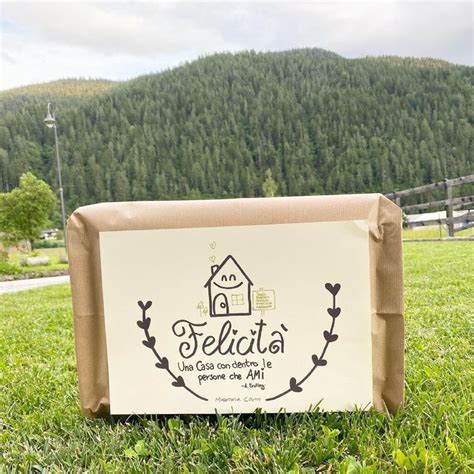 A Cardboard Box Sitting In The Grass With A Sign On It That Says Felici