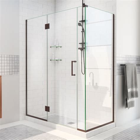 Dreamline Unidoor X Oil Rubbed Bronze 40 In X 72 In Frameless Hinged