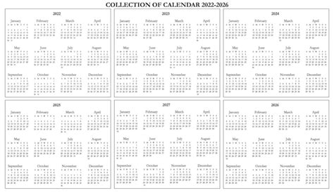 Colección De Calendarios En Blanco Y Negro Vector Gratis