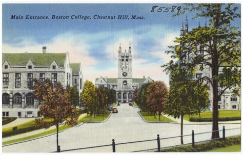 Main Entrance Boston College Chestnut Hill Mass Digital Commonwealth