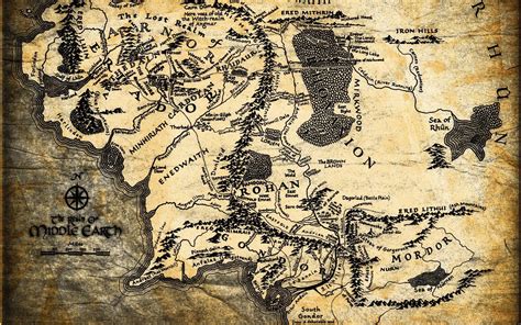 Lord Of The Rings Map Wallpaper Wallpapersafari