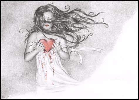 Zindy Zonedk Fantasy And Emotional Drawings Bleeding Heart