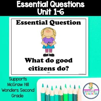 Mcgraw Hill Wonders Second Grade Essential Questions Unit By Fiddleheads