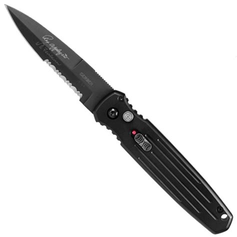Gerber 30 000137 Covert Auto Knife Cpm S30v Black Combo Blade