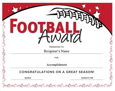 17 Sample Football Certificate Templates To Download Inside Player Of