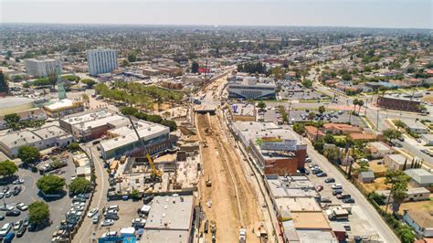 Aerial View Restoration Work On Crenshaw Boulevard For Crenshawlax