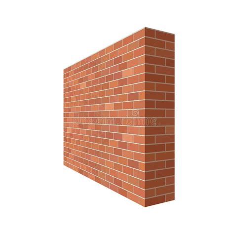 Brick Wall In The Perspective Stock Vector Illustration Of