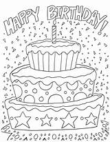 Coloring Birthday Pages Adults Happy Printable Color Print Getcolorings Fresh sketch template