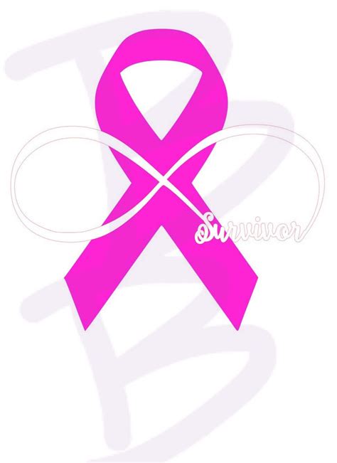 Breast Cancer Ribbon Survivor Svg Football Pink Ribbon Etsy