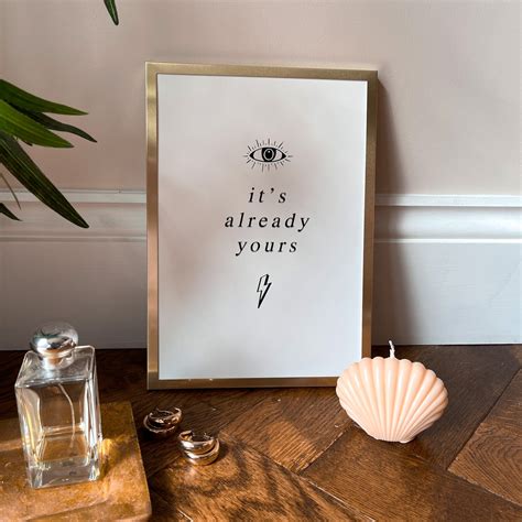 Its Already Yours Quote Wall Art Print A4 Unframed Etsy