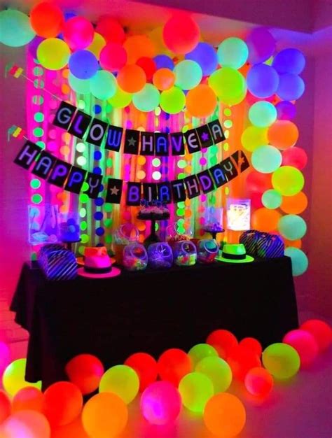 Neon Birthday Party 13th Birthday Parties Birthday Party For Teens