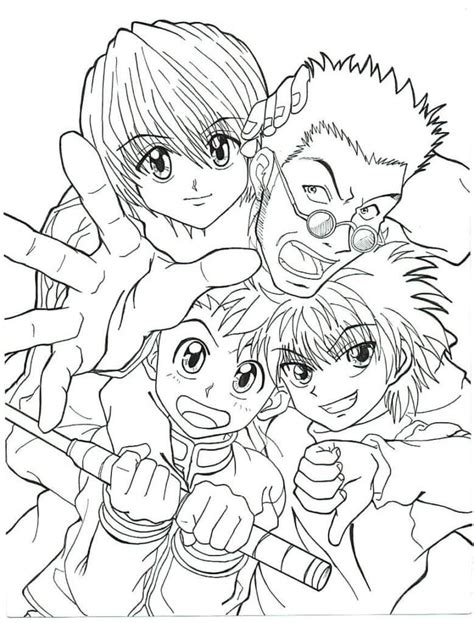 Hunter X Hunter Characters Coloring Page Printable Coloring Page For