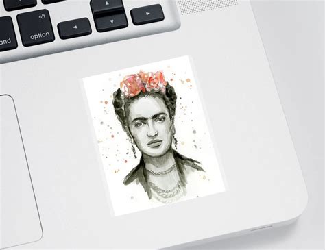 Frida Kahlo Portrait Sticker By Olga Shvartsur Pixels