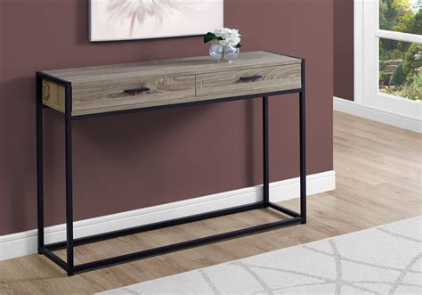 I 3511 Accent Table 48l Dark Taupe Black Hall Console By