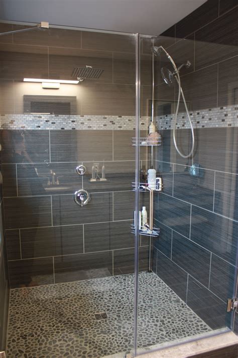 Home Interior Black Shower Floor Tile Ideas 40 Grey Slate Bathroom