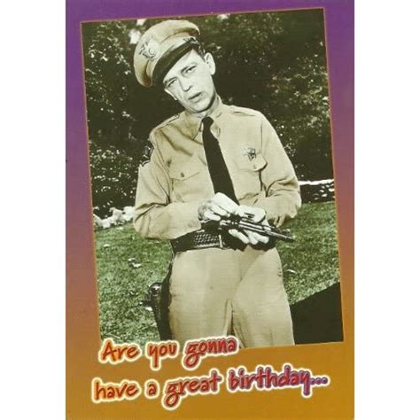 Barney Fife The Andy Griffith Show Birthday Greeting Card