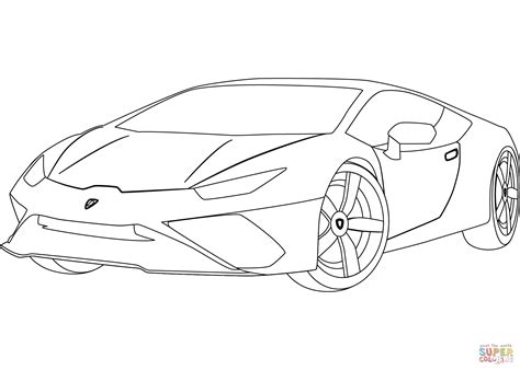 Розмальовка Lamborghini huracan | Розмальовки для дітей друк онлайн