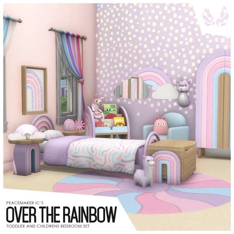 Over The Rainbow A Child And Toddler Bedroom The Sims 4 Build Buy