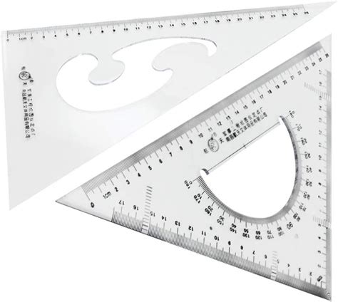 Buy Utoolmart Triangle Ruler Set 30cm 118 Inch Plexiglass Right