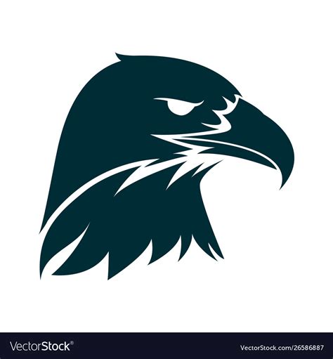 Eagle Head Silhouette Eagle Head Logo Design Vector Image