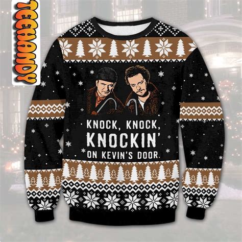 Knock Knocking Home Alone Ugly Christmas Sweater