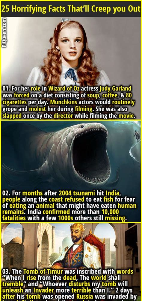 25 Horrifying Facts That Will Absolutely Creep You Out Fun Facts Scary Scary Facts Movie Facts