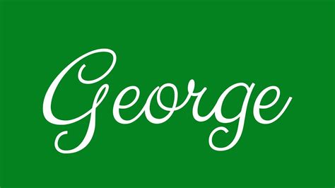 Learn How To Sign The Name George Stylishly In Cursive Writing Youtube