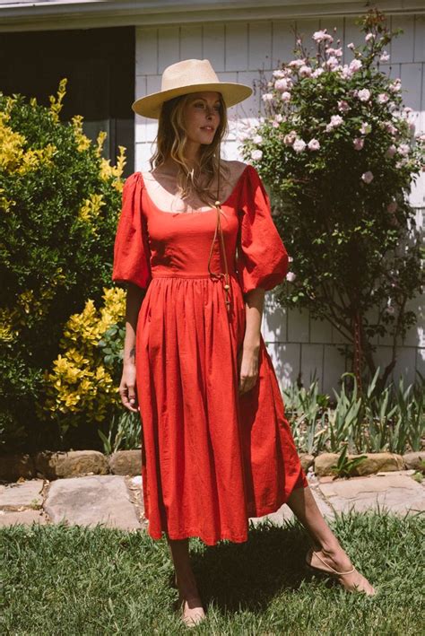 The Bellflower Midi Dress In Poppy — Kara Thoms In 2022 Midi Dress