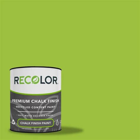 Recolor Paints Grass Green Water Based Chalky Paint 1 Quart In The
