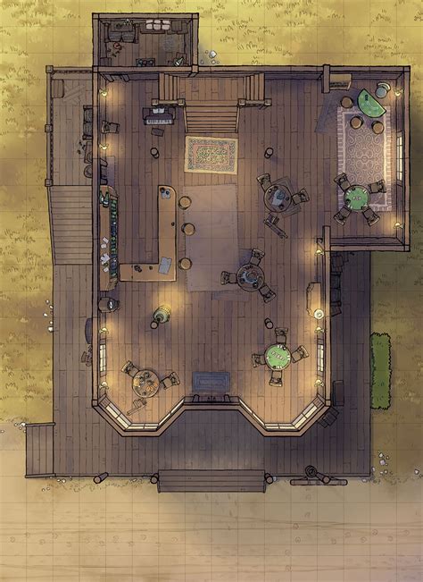 Wild West Saloon Battle Map Large Preview 2 Minute Tabletop