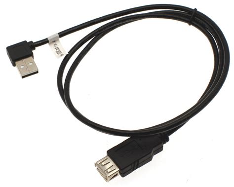 3ft Black Usb 20 Extension Cable A Male Right Angle To A Female