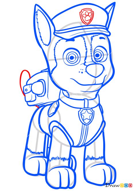 How To Draw Chase Paw Patrol
