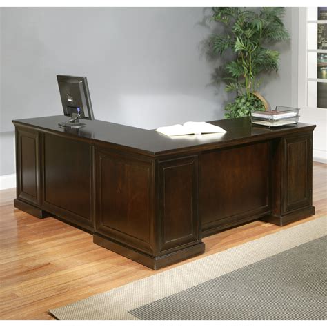Kathy Ireland Home By Martin Furniture Fulton Double Pedestal L Shaped