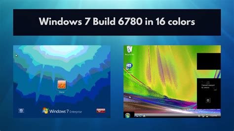 Windows 7 Build 6780 In 16 Colors Youtube