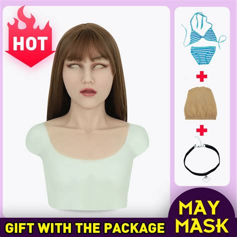 Silicone Masks Artificial Realistic Skin Long Neck May Mask For Crossdresser Halloween