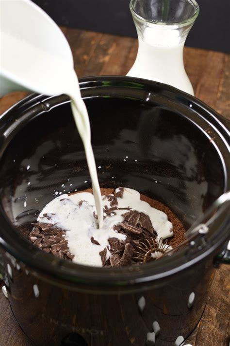 Slow Cooker Hot Chocolate An Extra Creamy And Rich Hot Cocoa Recipe Made With Real Milk