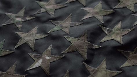 Black American Flag With Multicam Stars