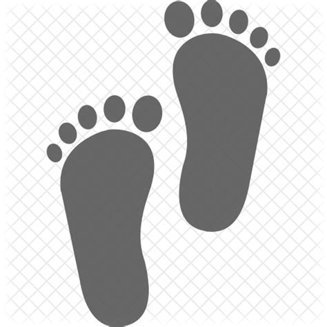 Human Footprints Icon Download In Flat Style