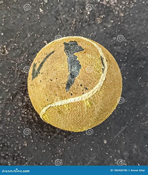 Old Used Tennis Ball Stock Photo 77200314