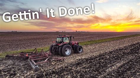 Shredding Disking And Chisel Plowing Corn Stalks Illinois Farm