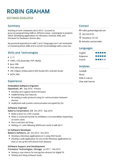 Software Developer Resume Example In 2024 Resumekraft