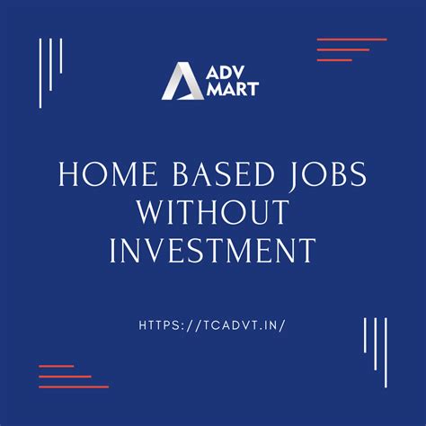 Want to earn money doing jobs from home without investment? Home Based Jobs without any Investment offering by TCADVT