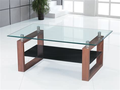 Rustic coffee tables have certain benefits that may never regret you for purchasing this type of coffee table. Coffee Table Clear & Black Glass Dark Wood Legs 1 Shelf ...