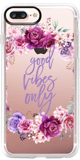 Casetify Iphone 7 Plus Classic Grip Case Good Vibes Only Watercolor