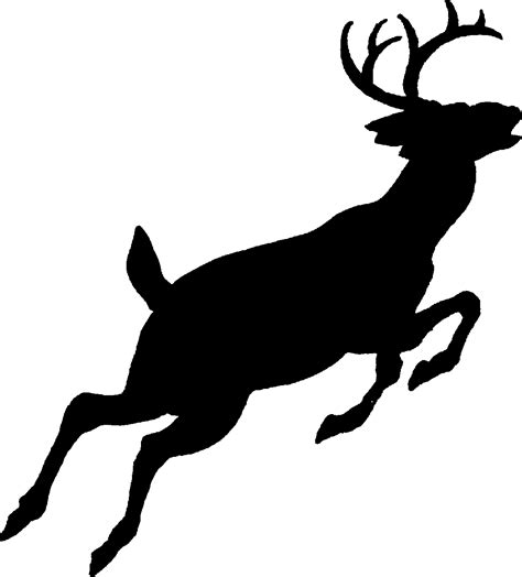 Jumping Stag Silhouette Clip Art Clipart Best